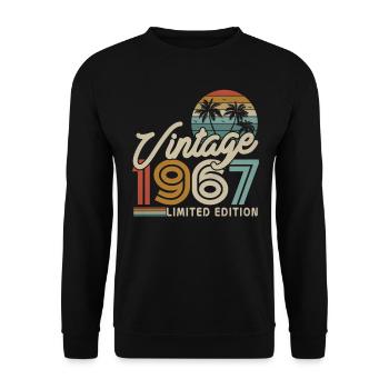 Millésime légendaire 1967 - Sweat-shirt Unisexe - noir - Devant - Alina (178cm) & Michal (187cm)
