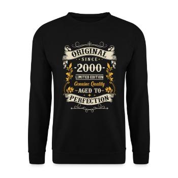Legendary 23rd birthday in 2000 - Unisex Sweatshirt - black - Front - Alina (178cm) & Michal (187cm)