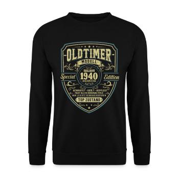 Legendärer 83. Geburtstag 1940 - Unisex Pullover - Schwarz - Vorne - Alina (178cm) & Michal (187cm)