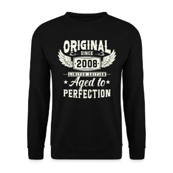 Legendary vintage '08 - Unisex Sweatshirt - black - Front - Alina (178cm) & Michal (187cm)