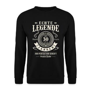 30 Jahre Meisterwerk - Unisex Pullover - Schwarz - Vorne - Alina (178cm) & Michal (187cm)