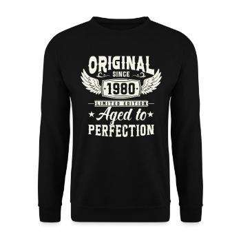 Cadeau d’anniversaire légendaire des années 1980 - Sweat-shirt Unisexe - noir - Devant - Alina (178cm) & Michal (187cm)