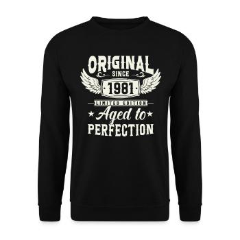 Anniversaire légendaire de 1981 - Sweat-shirt Unisexe - noir - Devant - Alina (178cm) & Michal (187cm)
