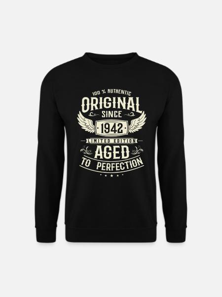 1942 Jahrgangsgeschenk - Unisex Pullover - Schwarz