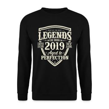 Rétro Anniversaire Surprise 4 ans 2019 - Sweat-shirt Unisexe - noir - Devant - Alina (178cm) & Michal (187cm)