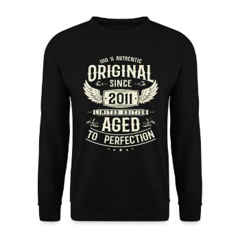 12 ans de bonheur : Anniversaire 2011 - Sweat-shirt Unisexe - noir - Devant - Alina (178cm) & Michal (187cm)