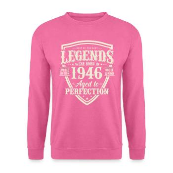 Geburtstagsgeschenk: Jahrgang 1946, 77 Jahre - Unisex Pullover - Pink - Vorne