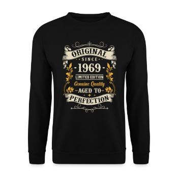 Cadeau d’anniversaire emblématique 1969 54 ans - Sweat-shirt Unisexe - noir - Devant - Alina (178cm) & Michal (187cm)