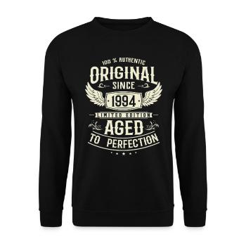 Vintage 1994 Birthday Surprise - Unisex Sweatshirt - black - Front - Alina (178cm) & Michal (187cm)