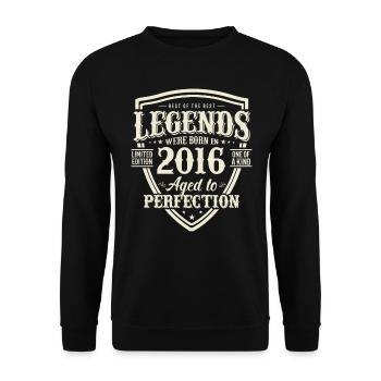 Vintage Gift 2016 - 7/8 years - Unisex Sweatshirt - black - Front - Alina (178cm) & Michal (187cm)
