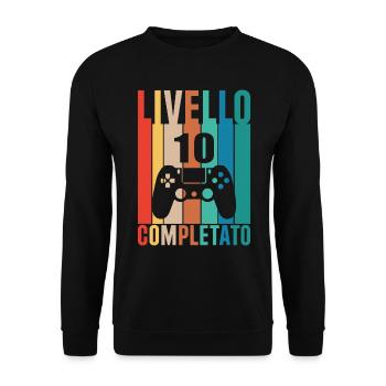 10 ans : niveau terminé - Sweat-shirt Unisexe - noir - Devant - Alina (178cm) & Michal (187cm)