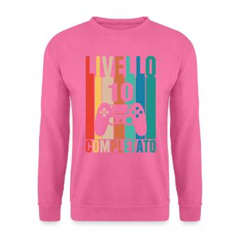 10 years: level completed - Unisex Sweatshirt - pink - Front