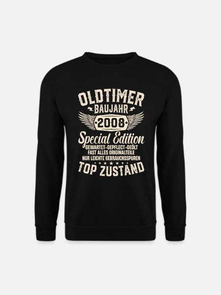 Retro Geschenk 2008er Oldtimer - Unisex Pullover - Schwarz