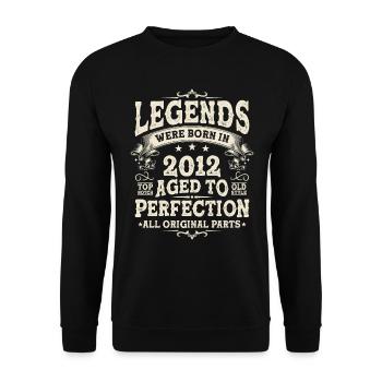 Legendary birthday present from 2012 - Unisex Sweatshirt - black - Front - Alina (178cm) & Michal (187cm)