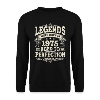 Legendary since 1975 - Unisex Sweatshirt - black - Front - Alina (178cm) & Michal (187cm)