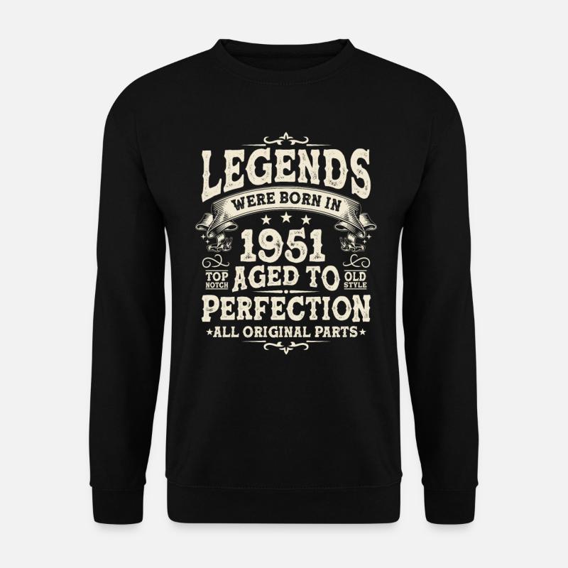 1951 Legenden Geschenk - Unisex Pullover - Schwarz
