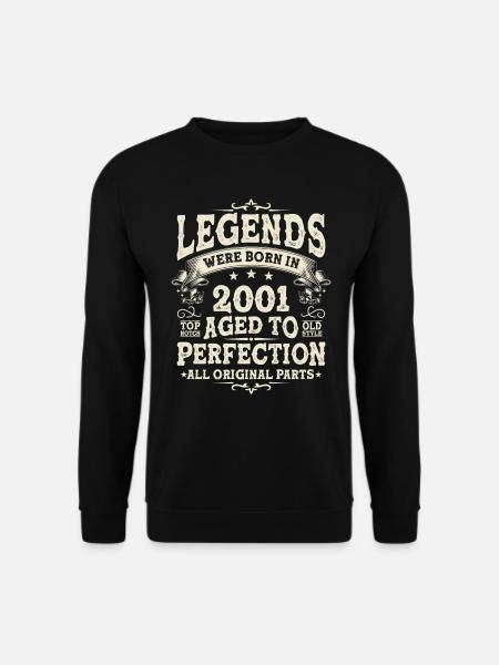 Legendary 2001 Birthday Legends - Unisex Sweatshirt - black