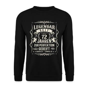 Legendäre 72 Jahre - Unisex Pullover - Schwarz - Vorne - Alina (178cm) & Michal (187cm)