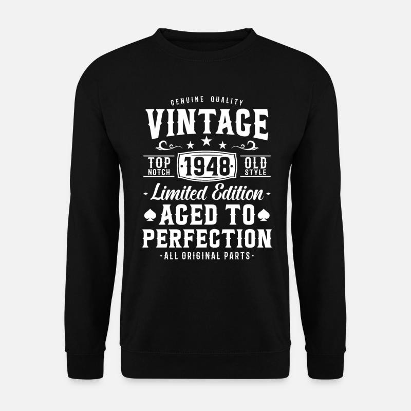 Cadeau nostalgique de 1948 - Sweat-shirt Unisexe - noir