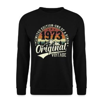 Legendary 1973 vintage - Unisex Sweatshirt - black - Front - Alina (178cm) & Michal (187cm)