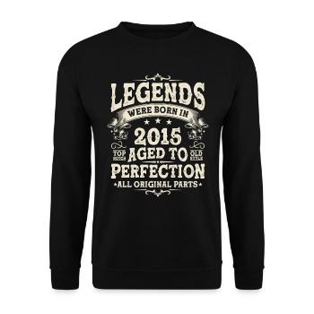 Legendary Birthday Year 2015 - Unisex Sweatshirt - black - Front - Alina (178cm) & Michal (187cm)