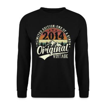 Legendärer Jahrgang 2014 - Unisex Pullover - Schwarz - Vorne - Alina (178cm) & Michal (187cm)