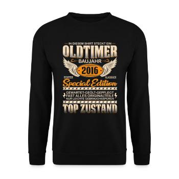 Kultiges Geschenk 2016 - Unisex Pullover - Schwarz - Vorne - Alina (178cm) & Michal (187cm)