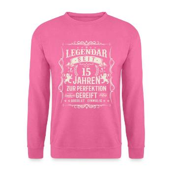 15 Jahre Perfektion - Unisex Pullover - Pink - Vorne
