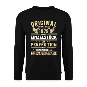 1979 Limitierte Auflage - Unisex Pullover - Schwarz - Vorne - Alina (178cm) & Michal (187cm)