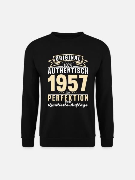 1957 Jahrgang: Ein authentisches Geschenk - Unisex Pullover - Schwarz