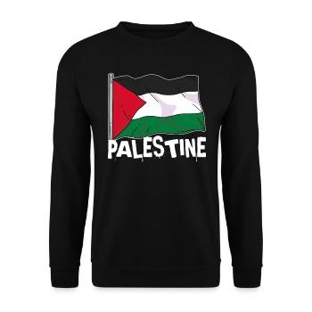 Fier du drapeau de la Palestine - Sweat-shirt Unisexe - noir - Devant - Alina (178cm) & Michal (187cm)