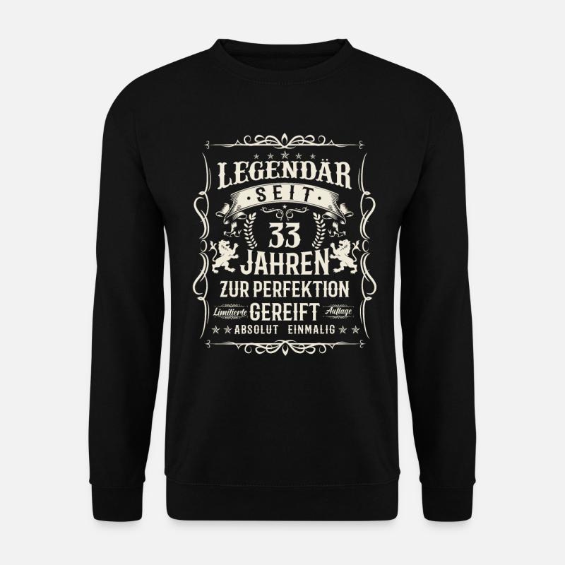 Perfektion seit 33 Jahren - Unisex Pullover - Schwarz