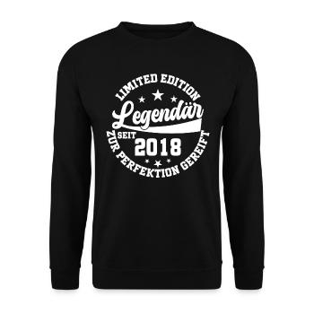 Leyenda Cumpleaños 82 - Unisex Pullover - Schwarz - Vorne - Alina (178cm) & Michal (187cm)