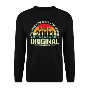 Legende 20/21 Jahre Mann 2003 Jahrestag Geschenk - Unisex Pullover - Schwarz - Vorne - Alina (178cm) & Michal (187cm)