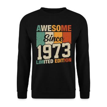 Vintage 50/51 Geburtstag 1973 Fantastisch - Unisex Pullover - Schwarz - Vorne - Alina (178cm) & Michal (187cm)