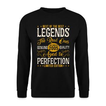 Anniversaire 2005 Vintage Legends - Sweat-shirt Unisexe - noir - Devant - Alina (178cm) & Michal (187cm)