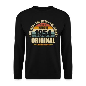 Mythos 1954: Limited Vintage Edition - Unisex Sweatshirt - black - Front - Alina (178cm) & Michal (187cm)