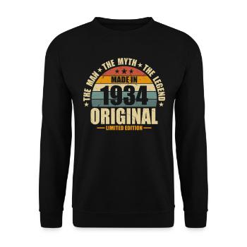 Legends 89/90 - 1934 Vintage - Unisex Sweatshirt - black - Front - Alina (178cm) & Michal (187cm)