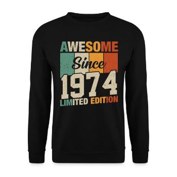 Légendaire Né en 1974 - Sweat-shirt Unisexe - noir - Devant - Alina (178cm) & Michal (187cm)