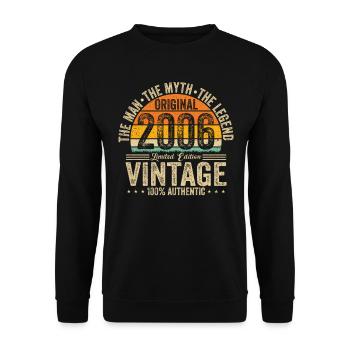 Legendary since 2006 - Unisex Sweatshirt - black - Front - Alina (178cm) & Michal (187cm)
