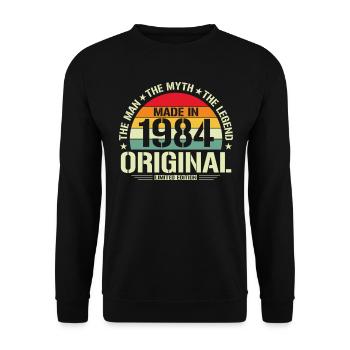 Legendary 1984 - Unisex Sweatshirt - black - Front - Alina (178cm) & Michal (187cm)
