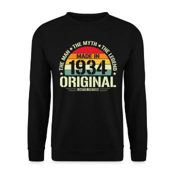 Cadeau unique de 1934 - Sweat-shirt Unisexe - noir - Devant - Alina (178cm) & Michal (187cm)