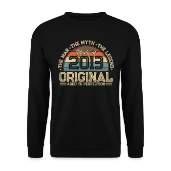Unique depuis 2013 - Sweat-shirt Unisexe - noir - Devant - Alina (178cm) & Michal (187cm)
