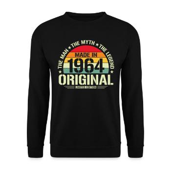 Unique 1964 - Unisex Sweatshirt - black - Front - Alina (178cm) & Michal (187cm)