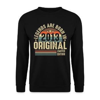 Legendary vintage 2013 - Unisex Sweatshirt - black - Front - Alina (178cm) & Michal (187cm)