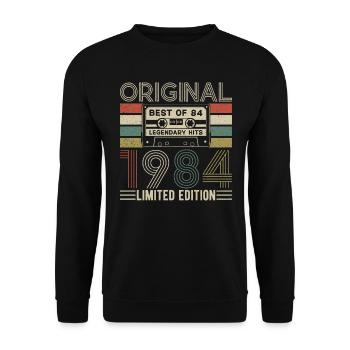 Millésime 1984 - Sweat-shirt Unisexe - noir - Devant - Alina (178cm) & Michal (187cm)