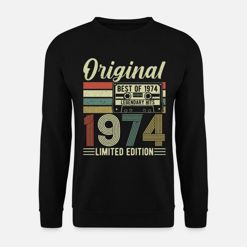 Original 1974 Vintage - Unisex Pullover - Schwarz