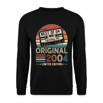 2004 - Birthday Legend - Unisex Sweatshirt - black - Front - Alina (178cm) & Michal (187cm)