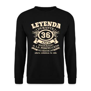 Vintage Legend 36ème Anniversaire - Sweat-shirt Unisexe - noir - Devant - Alina (178cm) & Michal (187cm)
