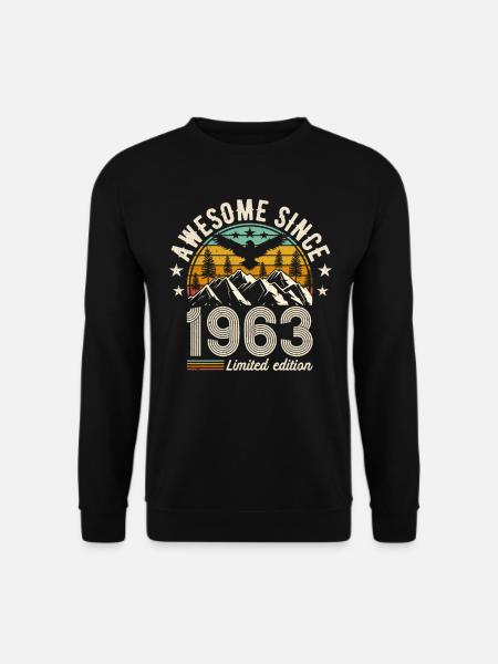 1963 - Vintage Geburtstagslegende - Unisex Pullover - Schwarz